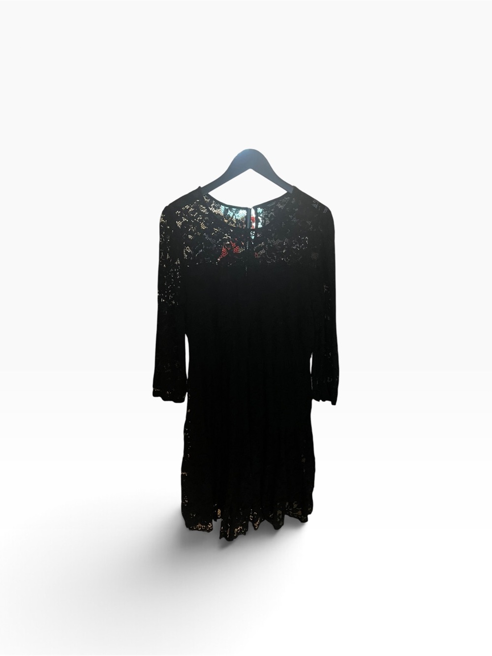 Simply Vera Vera Wang Black Lace Dress XL | 3/4 Sleeve Cocktail Party LBD
